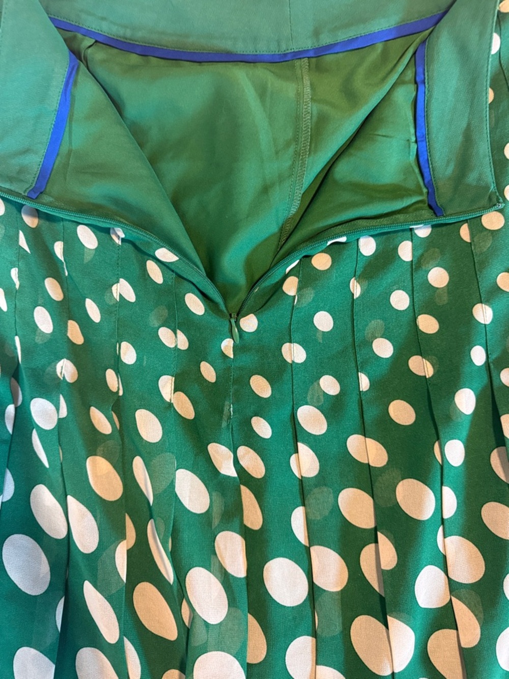 Boden Green & White Polka Dot Skirt | 14 - Picture 2 of 3